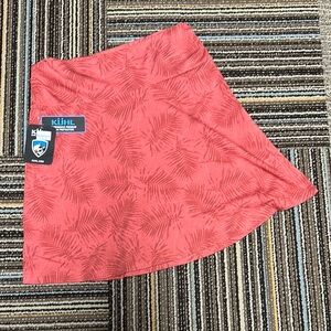 Kuhl Coral Skirt with Leaf Pattern